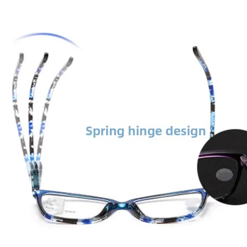 Women's New Style Colorful Glasses Frame Progressive Multifocal Presbyopia Eyeglasses Neutral Fashion Style Retro Style Anti-blue Light Reading