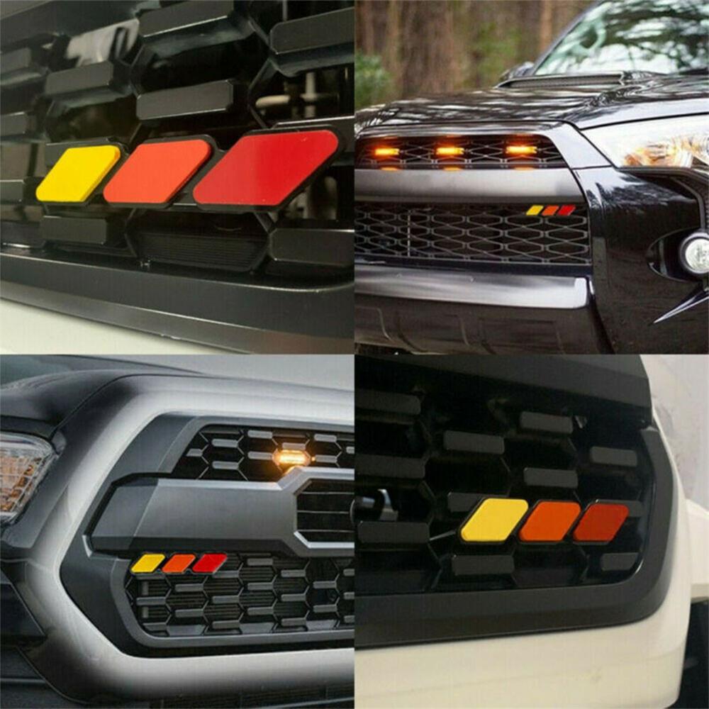 Трехцветная эмблема на решетку радиатора для 2018-2021 Toyota Tacoma TRD 4Runner Tundra