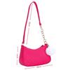 1Pcs Simple Light Weigh Underarm Bags Women'S Mini Felt Shoulder Bag Ergonomic Underarm Saddlebag Purse Shoulder Pouch