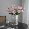 3Pcs Artificial Lisianthus Flowers Elegant Pink Lifelike Fake Eustoma Silk Flowers Wedding Floral Decoration Anniversaries Gifts