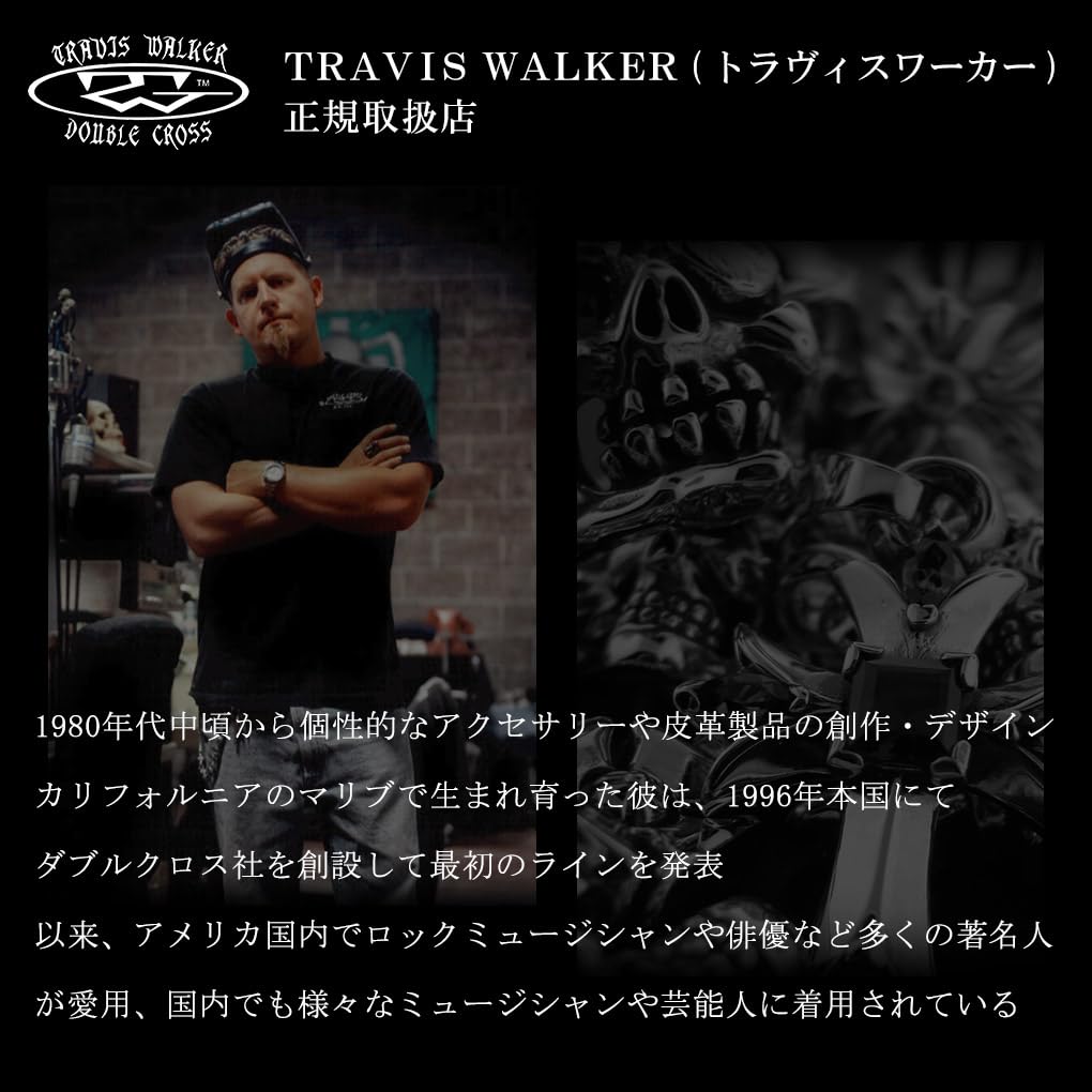 Gin No TRAVIS WALKER Travis Walker Target Cross Sterling with Official [Shinjuku Kura] Pendant, Silver, Chain, Charm, Authentic, Men's