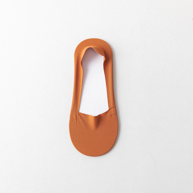 Women's Summer Ice Silk Invisible Socks, Breathable, Antibacterial, Sweat-Absorbent, Odor-Resistant, Non-Slip, Cotton Bottom