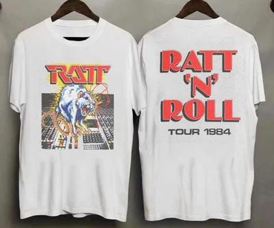 Винтажная футболка 1984 года Ratt N Roll Tour Out Of The Cellar Глэм-металл Двусторонняя