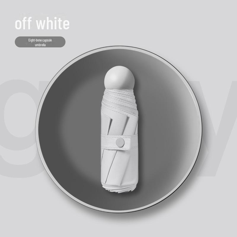 «Компактный сверхлегкий 5-створчатый мини-капсульный зонт с защитой от УФ-излучения»