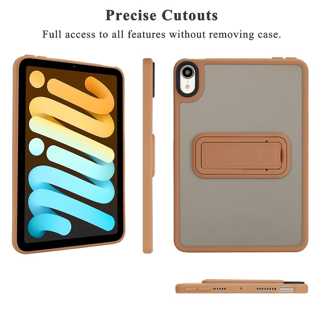 Для iPad мини (2024)/(2021) Чехол с подставкой TPU+PC с покрытием Soft-Touch для планшета