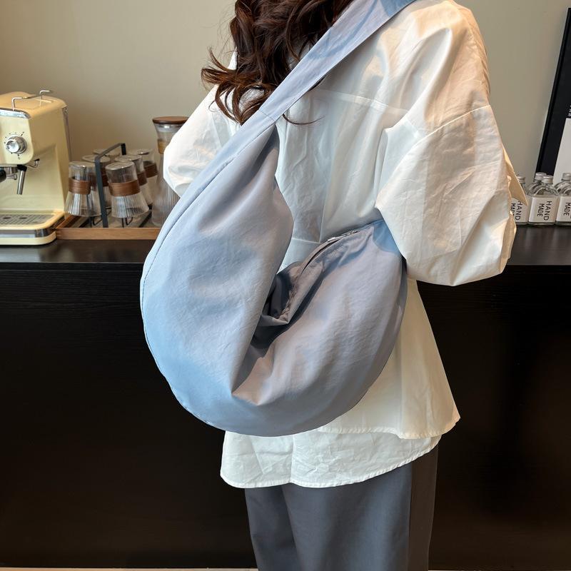 2025 Summer New Fashion Simple Messenger Bag Lazy Style Solid Color Shoulder Bag Class Travel Commuter Messenger Bag