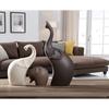 Home Décor Elephant Family Matte Finish Ceramic Figures - (Set of 3 Piece, Matte Brown) New