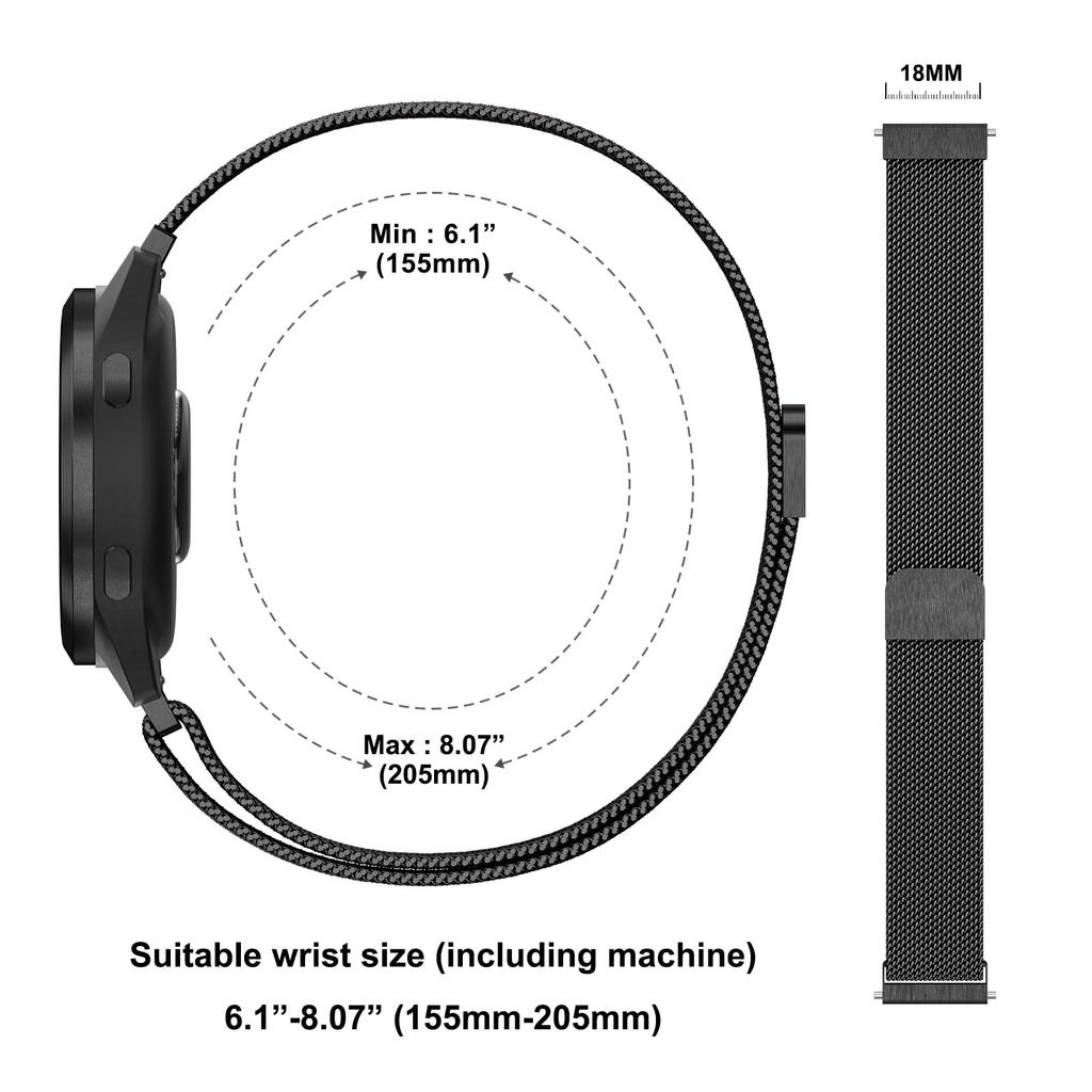 For Huawei Watch GT 5 Pro 42mm/GT 5 41mm Watch Band Magnetic Milanese Stainless Steel Strap