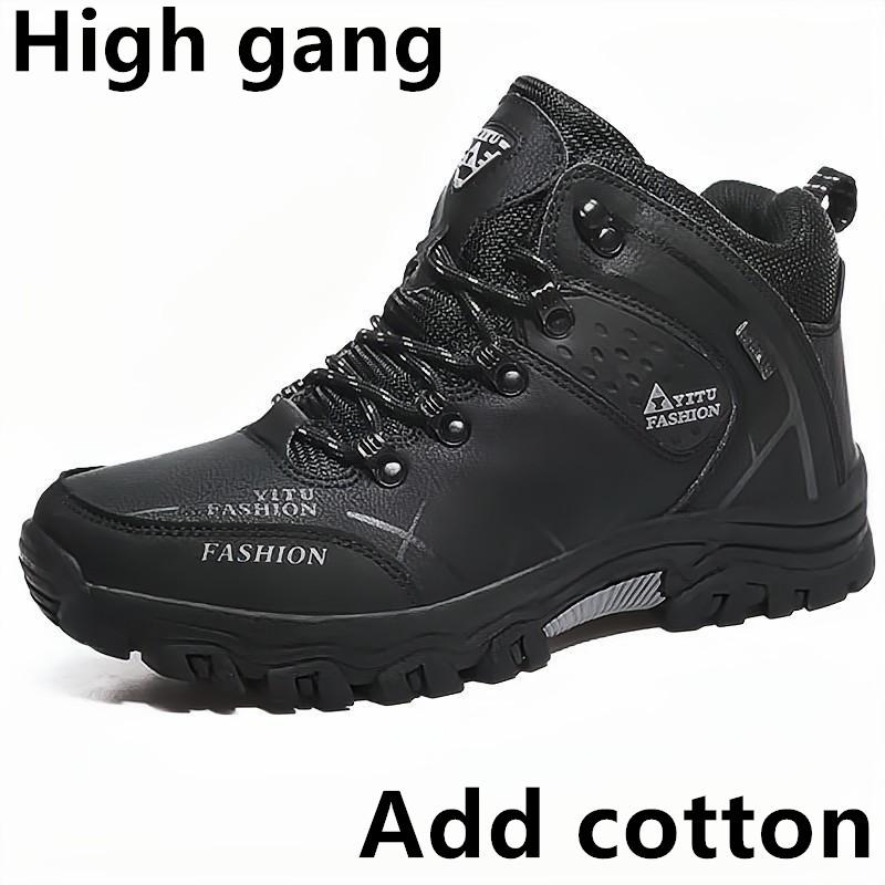 Мужские кроссовки, альпинистские ботинки, водонепроницаемые кожаные походные ботинки, теплая зимняя обувь для мужчин, сноубутсы, обувь для треккинга на открытом воздухе