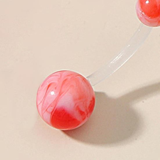 Кольцо для пупка Прозрачный стержень из искусственного мрамора Кольцо для пупка