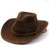 National Style Hollow Cowboy Hat Men's Hat Summer Beach Hat Western Cowboy