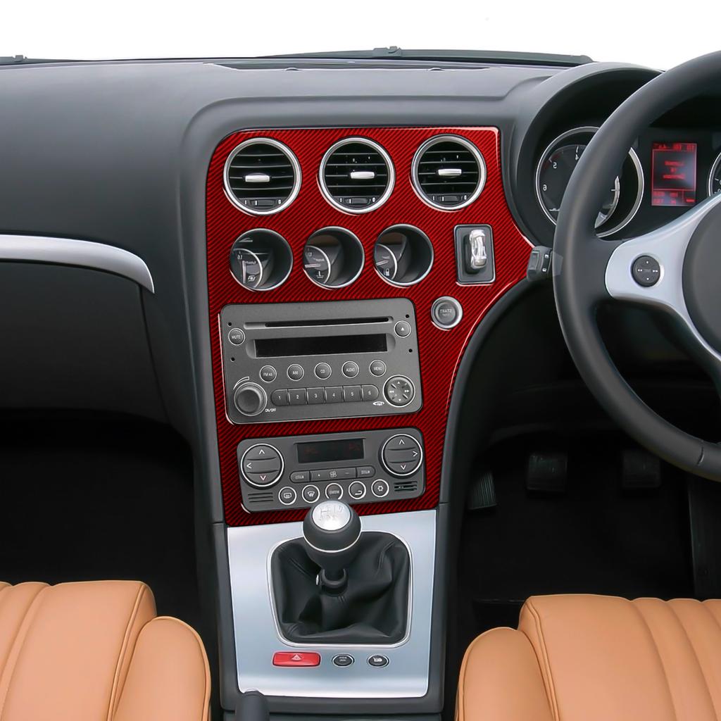 Автомобильная наклейка на панель CD из углеродного волокна для Alfa Romeo 159 Brera Spider 2004 2005 2006 2007 2008 2009 2010 2011