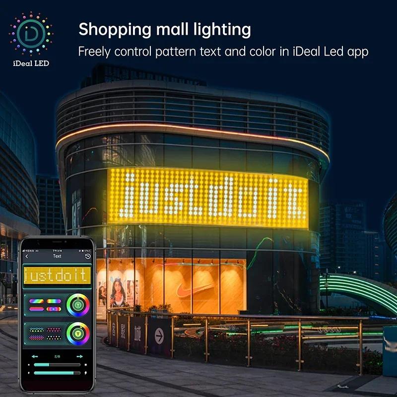 Светодиодные интеллектуальные RGB-занавески с подсветкой Bluetooth-приложение для управления, гирлянда, сделай сам, дисплей для фотографий, вечеринка, свадьба, декор для садовой вечеринки