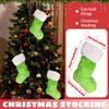 Рождественские чулки Праздничные конфеты Рождественская елка Подвеска Подарочный пакет Зеленые рождественские чулки