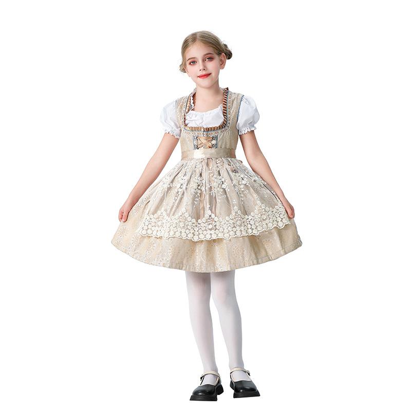 2026 Children's Clothing Girls cos Maid Clothing Children's Clothing German Oktoberfest Munich Farm Pastoral Dress