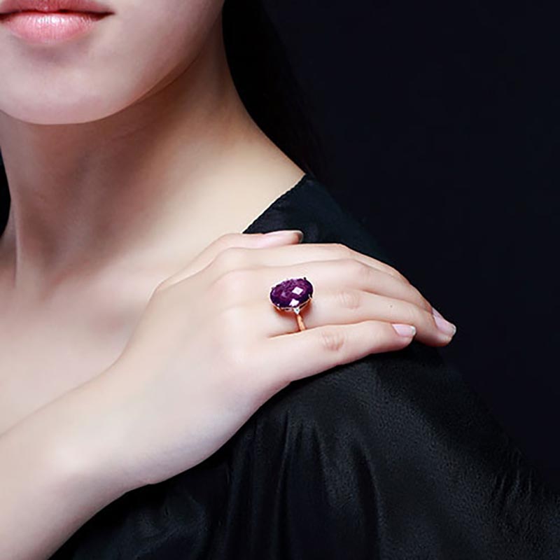 BELLA BOX Ring For Women Geometry Jewelry Opening Adjustable Valentine Anniversary Gift