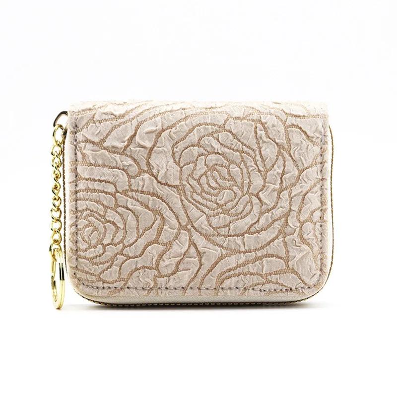 Flower Short Money Card Holder Wallets Ladies Mini Short Change Bag Female Card Coins Purse for Women