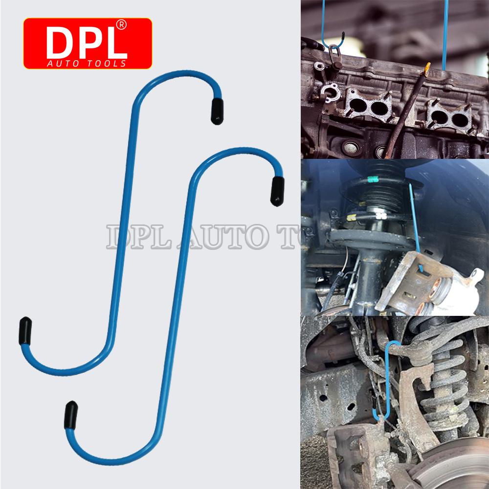 Крючки для автомобильных тормозных суппортов Крючки для автомобильных тормозных суппортов с резиновыми наконечниками Универсальные инструменты для тормозных подшипников, осей, подвесок
