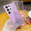 Shiny Glitter Drop Glue Clear Case Shell For Samsung Galaxy S25 Ultra S24 FE S23 Plus S22 A16 A56 A06 A55 A35 Transparent Shockproof Slim Phone Cover