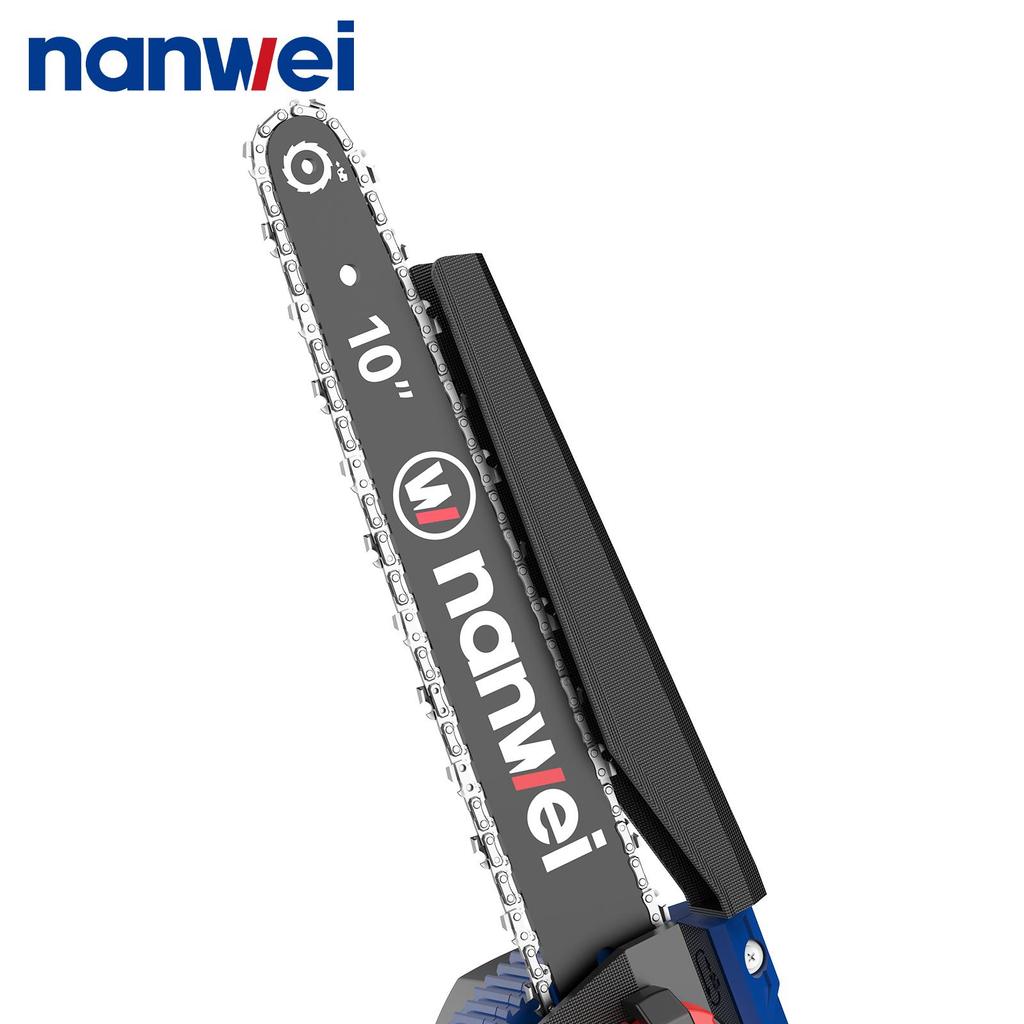 NANWEI 10-inch Electric Chain Saw 6500 Rpm, Speed 9 m/s,Manual  Pressing