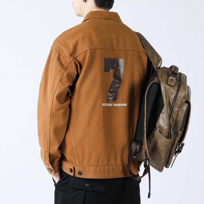 Весенне-осенняя новая джинсовая куртка, мужская рабочая куртка, простая американская повседневная куртка