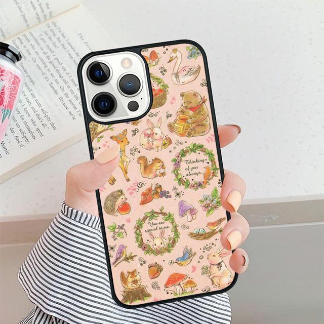 Cartoon Cute Background Phone Case For iPhone 17 Air 16 15 14 plus 12 13 Pro max Soft Bumper Shell Cover coque