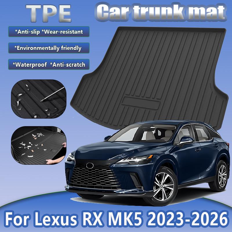TPE Car Trunk Mat For Lexus RX MK5 350 500h 2023 2024 2025 2026 Waterproof Anti-dirty Boot Cushion Carpet Liner Pads Accessories