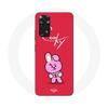 Case for Xiaomi Redmi Note 11S BTS Bangtan Boys BT21 Cooky Red Background