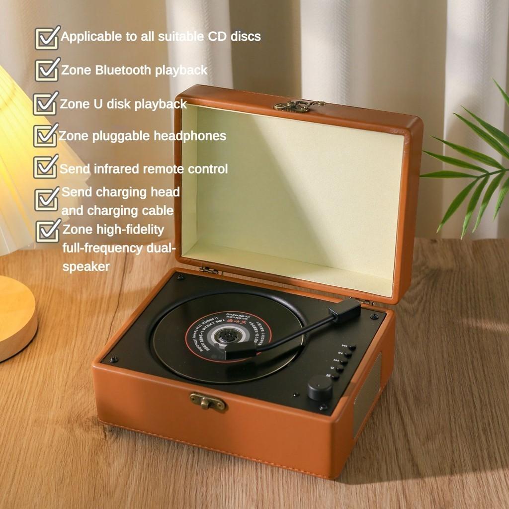 Портативная Bluetooth Зарядная Аудиосистема Все-в-одном Плеер с Большой Батареей Ретро Многофункциональная Коробка CD-плеер