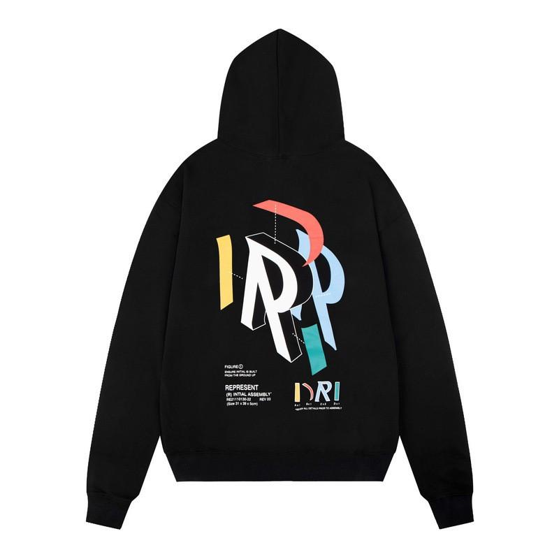 Unisex Oversized Hooded Sweatshirt With Tropical Palm Print Streetwear Cotton Fleece Pullover Winter