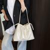 Spring Simple Large-capacity Armpit Bag Commuter Women's Bag 2025 New Simple Drawstring Tote Bag Versatile Shoulder Bag