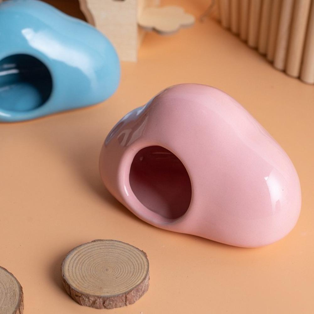 Non-Slip Cloud Shaped Hamster Nest Smooth Surface Hamster Cooling House Hamster Cage Small Pets