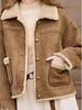 Original Ladies' Camel Suede Jacket - 2025 Meimei Velvet Melaard Style Fragrance