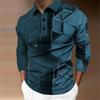 New Sweatwear Men's Long Sleeve Lapel Breathable Shirts for Men Polo Homme Basic Large Top Splice Polo T Shirt for Men