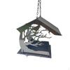 Кормушка для птиц на открытом воздухе подвесная металлическая птица красивая большая емкость прочная станция кормления