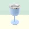 1Pc, 4oz High Aesthetic Value Water Cup With A Tall Handle, 304 Stainless Steel Inner Lining, Transparent Lid, Available In Multiple Colors, Suitable