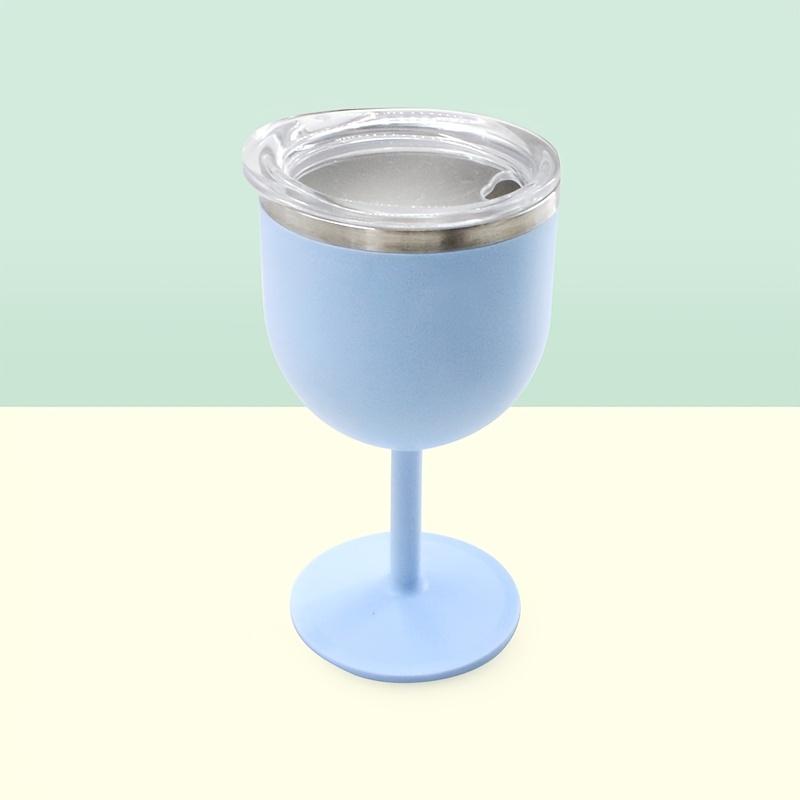 1Pc, 4oz High Aesthetic Value Water Cup With A Tall Handle, 304 Stainless Steel Inner Lining, Transparent Lid, Available In Multiple Colors, Suitable