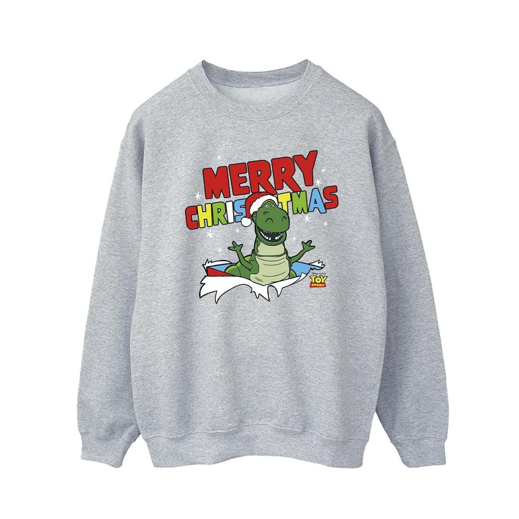 Disney Mens Toy Story Rex Christmas Burst Sweatshirt