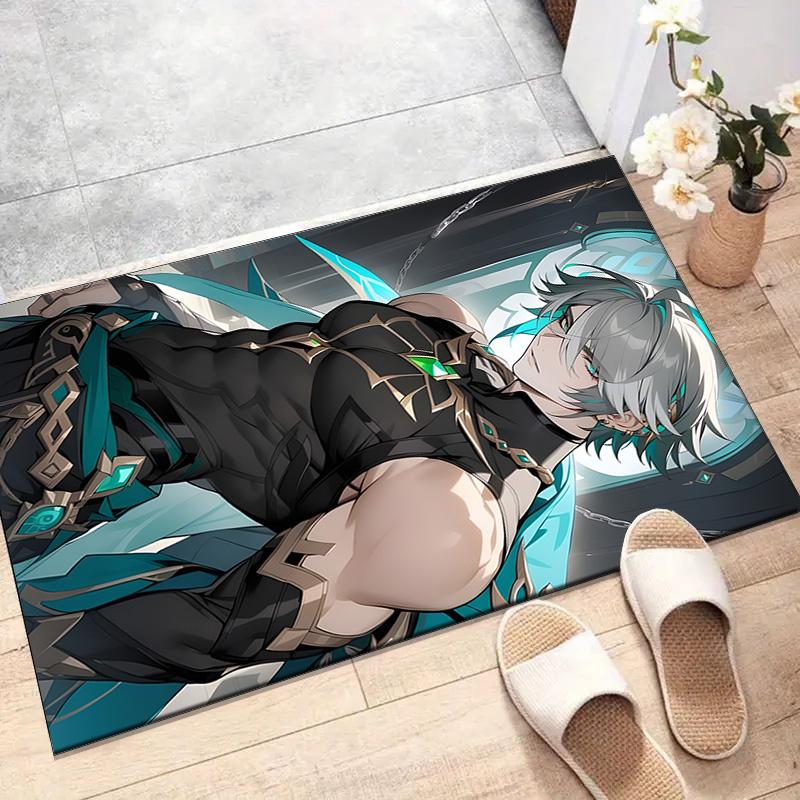 1pc Genshin Impact Alhaitham2 Design Printed Area Rug Carpet for Bedroom Living Room Home Decor Rugs Mat Non Slip Mat Rug for Bedside