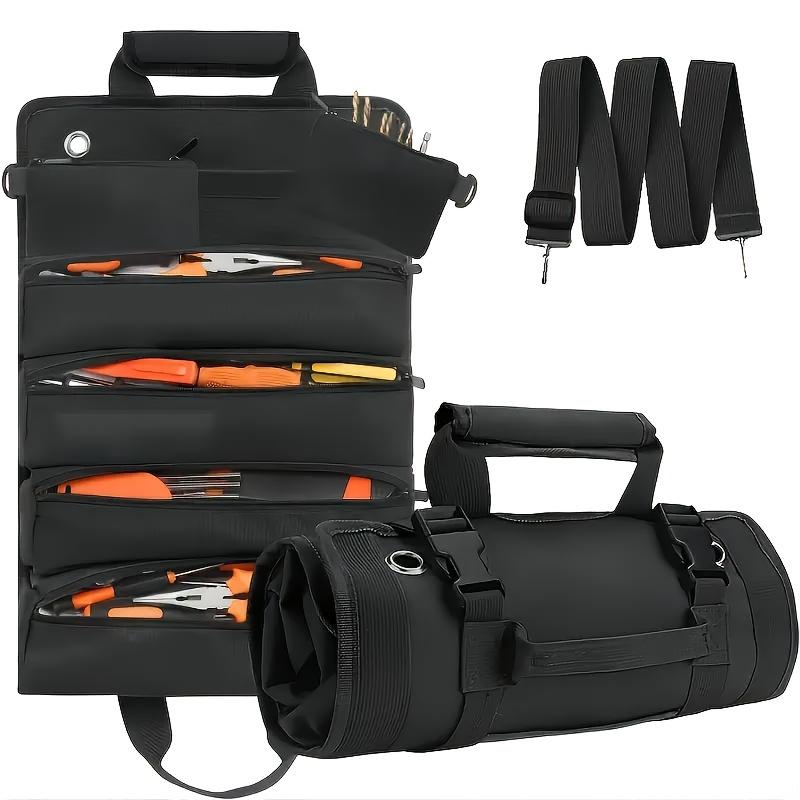 1pc Heavy-Duty Rolling Tool Kit - Multifunctional Electrician and Mechanic Storage Bag, Ideal Father's Day Gift