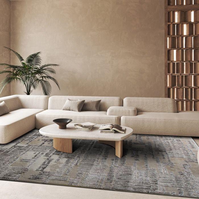 Tapis vintage motif kapla beige 120x170