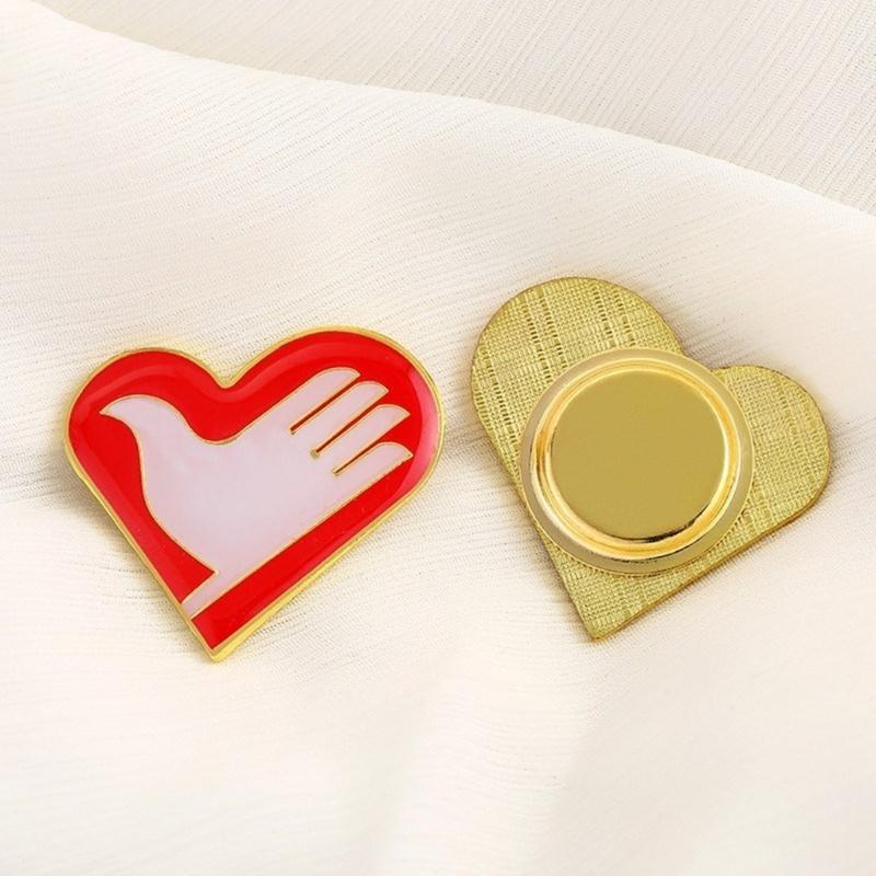Значок волонтера в форме сердца, портативный значок волонтера в форме сердца, модный значок для социальной работы и волонтерства