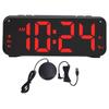 Extra Loud Dual Alarm Clock with Bed Shaker Large LED Display Bed Shaker Alarm Clock with Corded