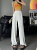 2025 Women's High-Waist Summer Ice Silk Chiffon Pants: Cool, Wide-Leg, Straight, Thin, Casual Sun Protection