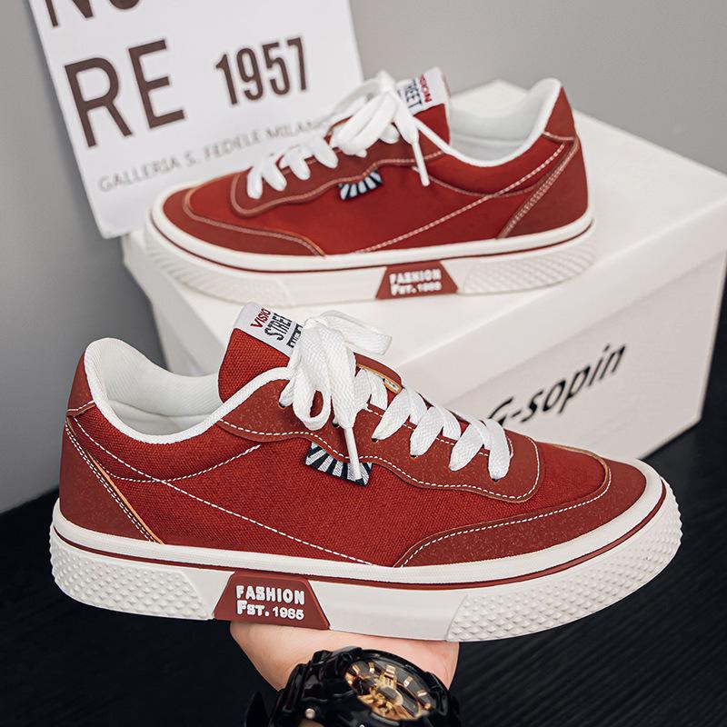 Новые мужские повседневные парусиновые кеды для скейтбординга, дышащие, легкие, универсальные, модные молодежные кроссовки, удобная повседневная обувь