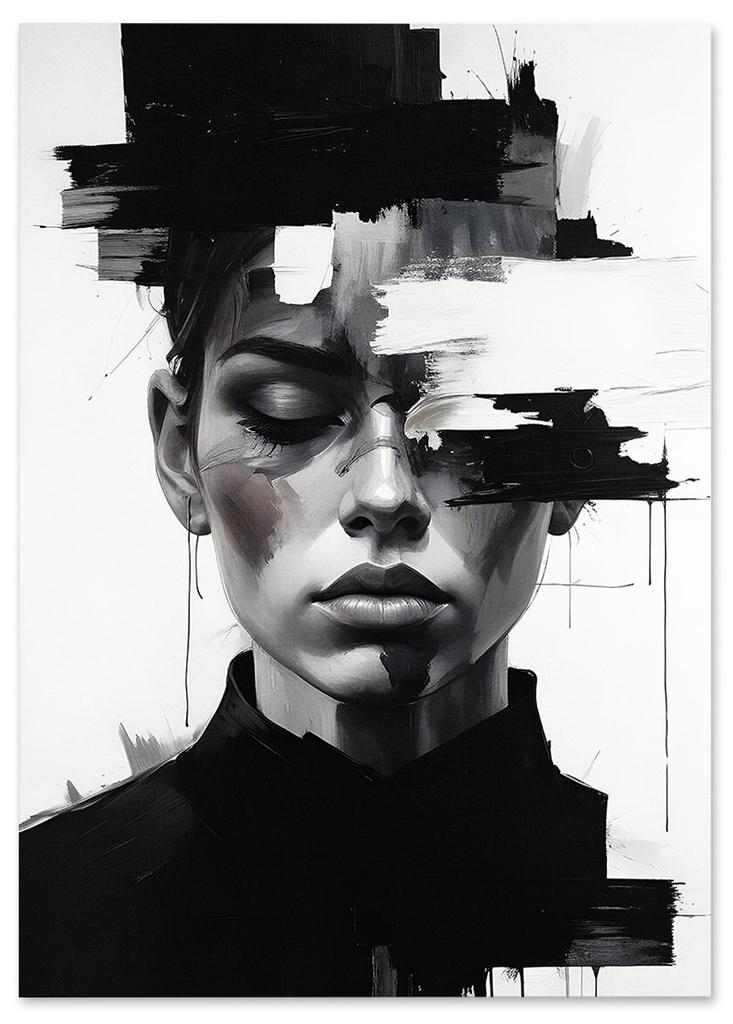 Plakat abstrakcyjny portret