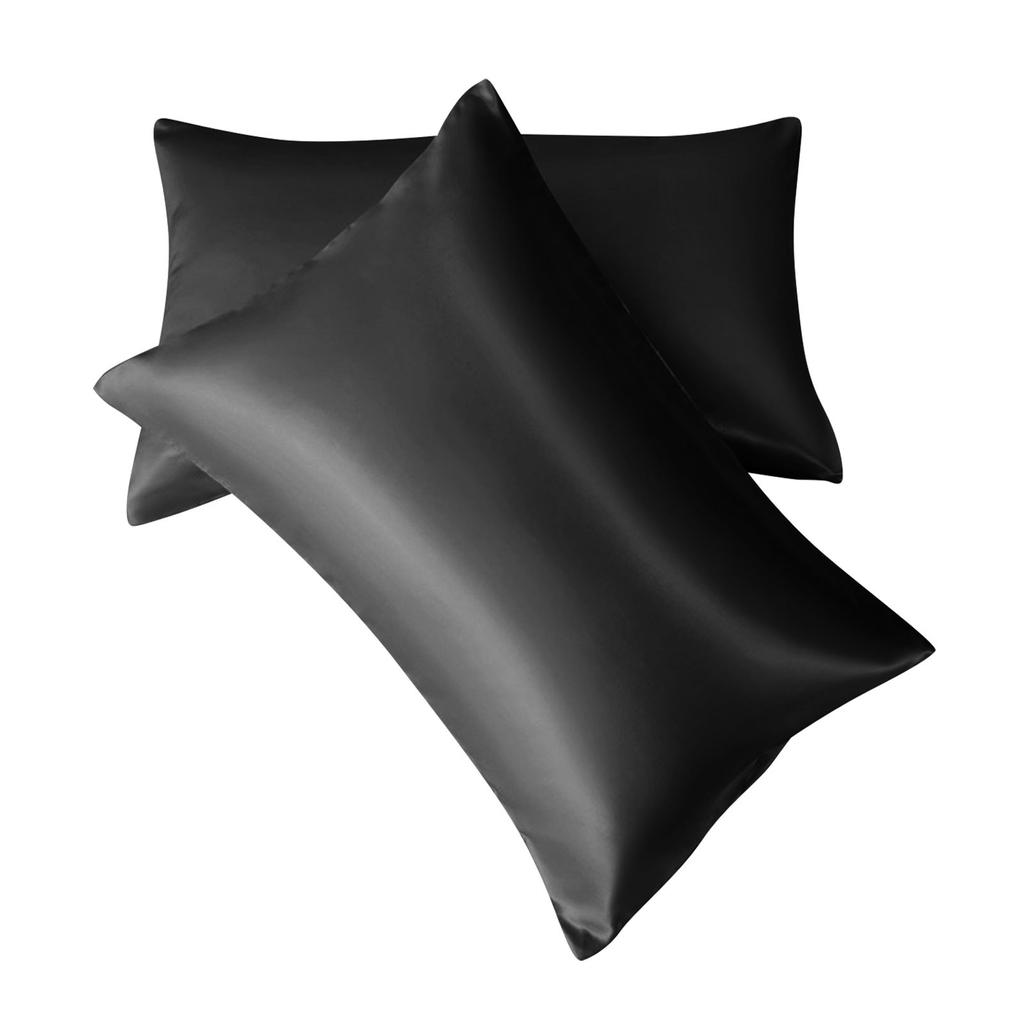 Набор из 2 атласных наволочек - шелковистые наволочки для волос и кожи, наволочки с застежкой-конвертом, похожие на шелковые наволочки