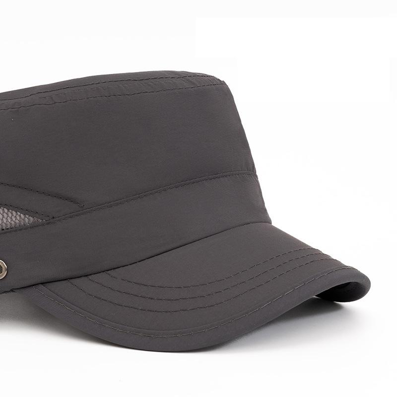 Летняя быстросохнущая плоская шляпа мужская уличная дышащая спортивная кепка сетчатая солнцезащитная шляпа