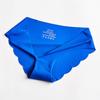 Ladies Sexy Solid Color  Ice Silk Seamless Wave Low-rise Panties