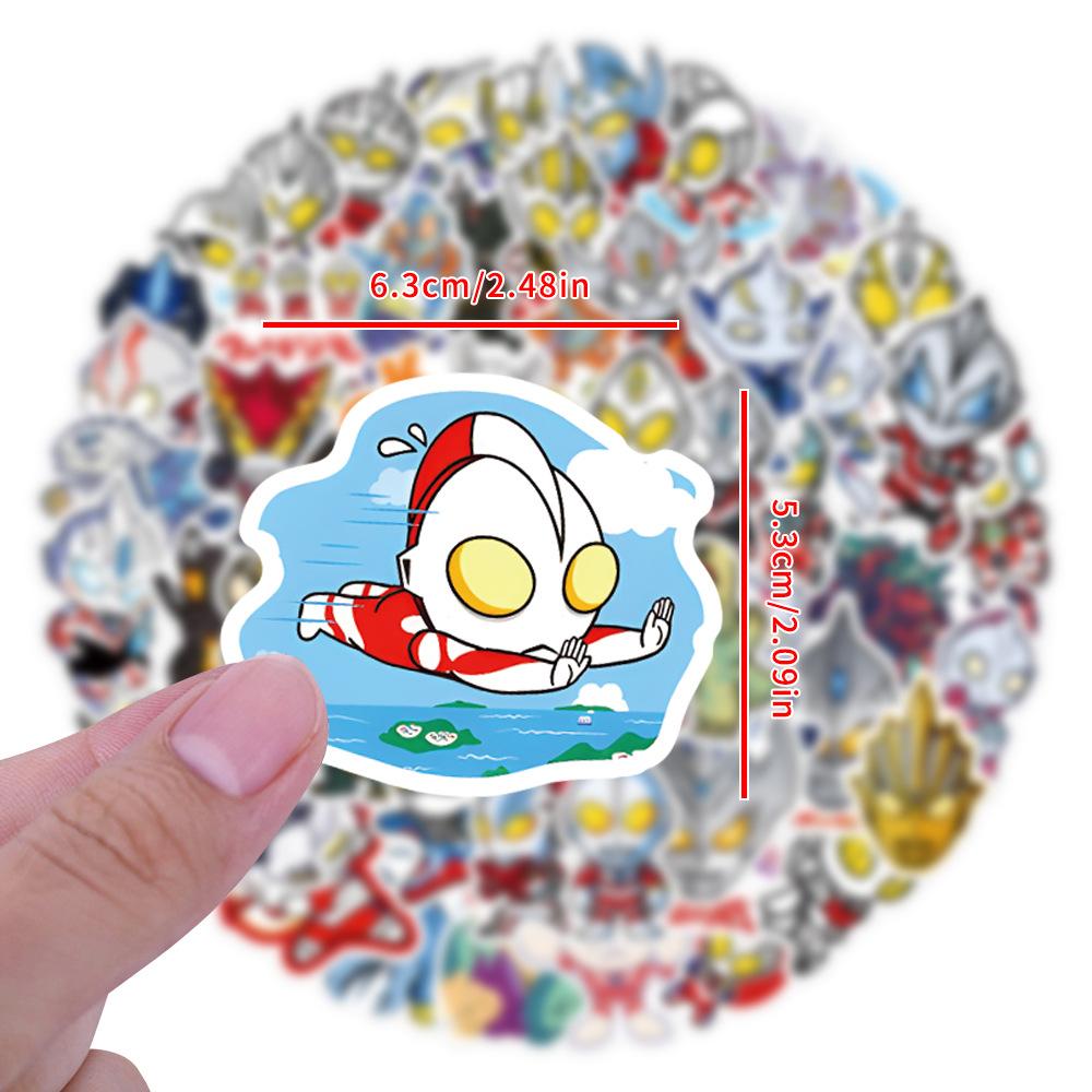 120 New Ultraman Cartoon Stickers Personalized and Creative DIY Decorative Scooter Water Cup Stickers